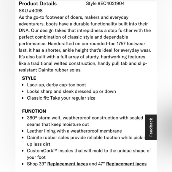 Allen Edmonds Patton Weatherproof Cap-Toe Boot Brown Lace-Up Men’s 8EEE (Wide) - Picture 4 of 16